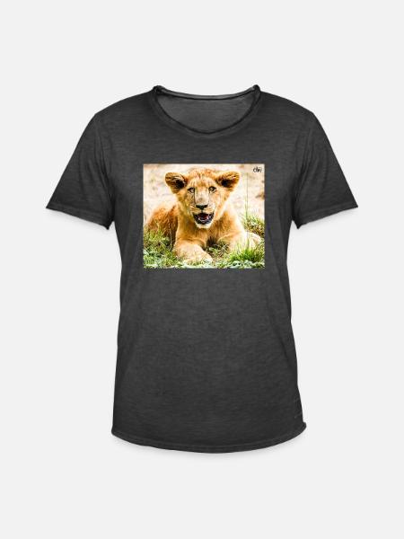 Lionceau - T-shirt vintage Homme - noir vintage