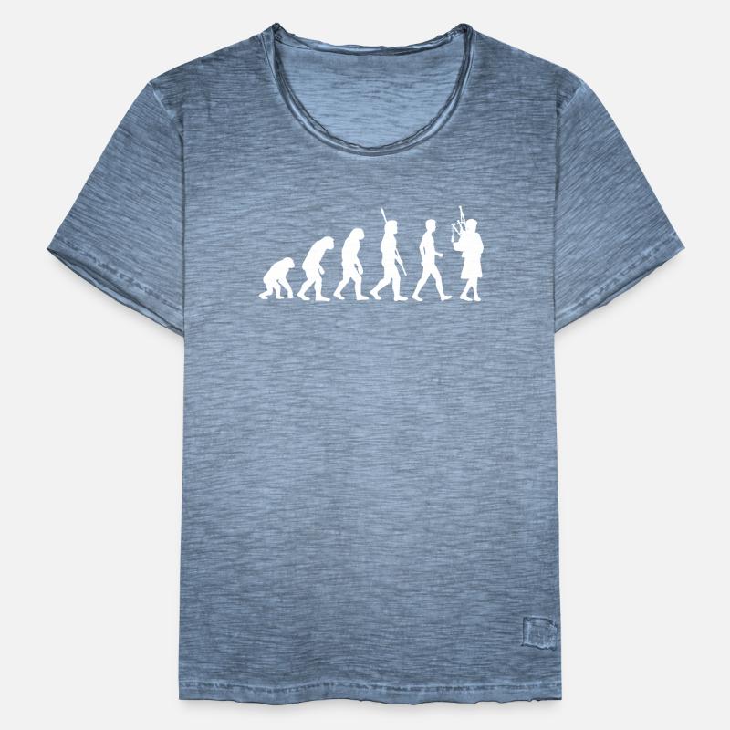 Cornemuse Évolution Écosse Musique Cornemuseur T-shirt vintage Homme