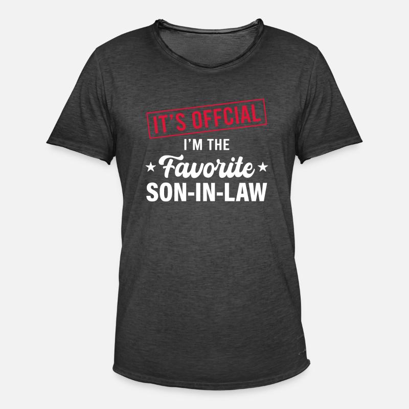 Lieblingsschwiegersohn, Schwiegermutter oder Schwiegervater - Männer Vintage T-Shirt - Vintage Schwarz