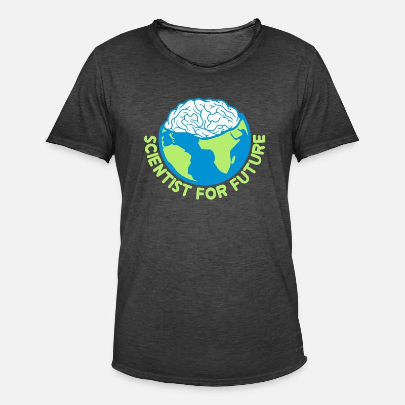 Scientist for Future - Männer Vintage T-Shirt - Vintage Schwarz