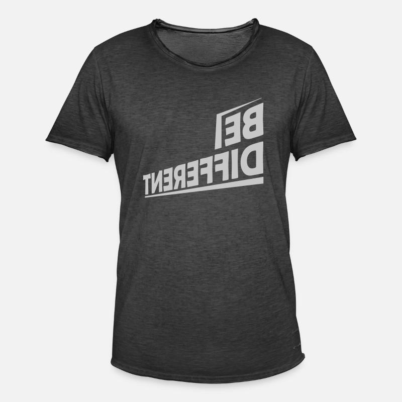 Be different Logo Design - Männer Vintage T-Shirt - Vintage Schwarz
