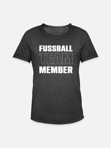 Fussball Team - Männer Vintage T-Shirt - Vintage Schwarz