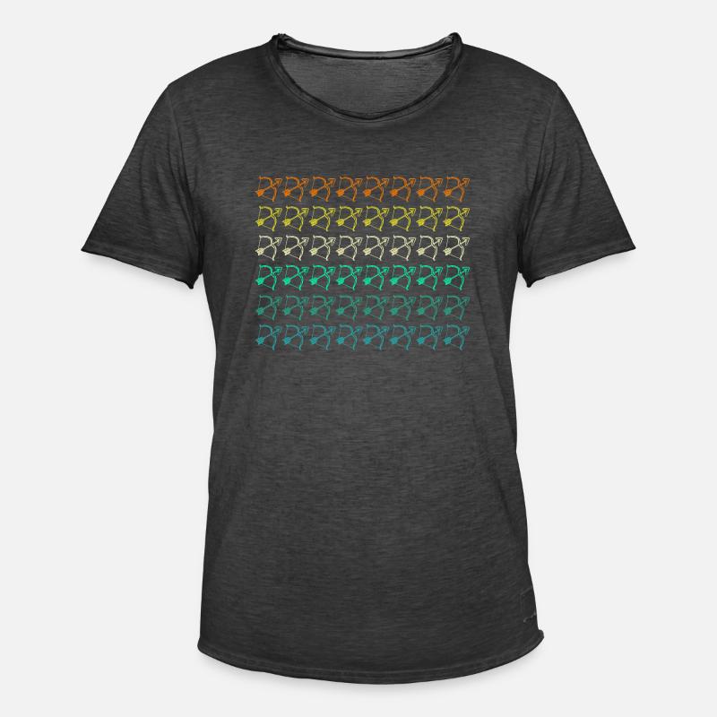 Bogenschütze Bogenschießen - Männer Vintage T-Shirt - Vintage Schwarz