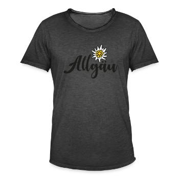 Allgäu - Männer Vintage T-Shirt - Vintage Schwarz - Vorne