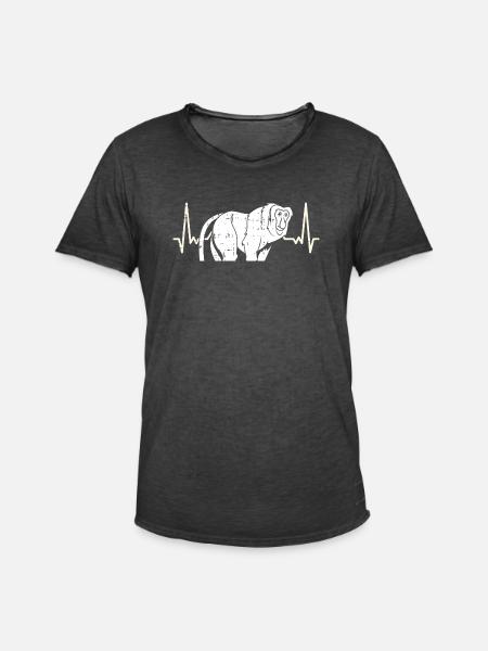 Proboscis-Affe Langnase - Männer Vintage T-Shirt - Vintage Schwarz
