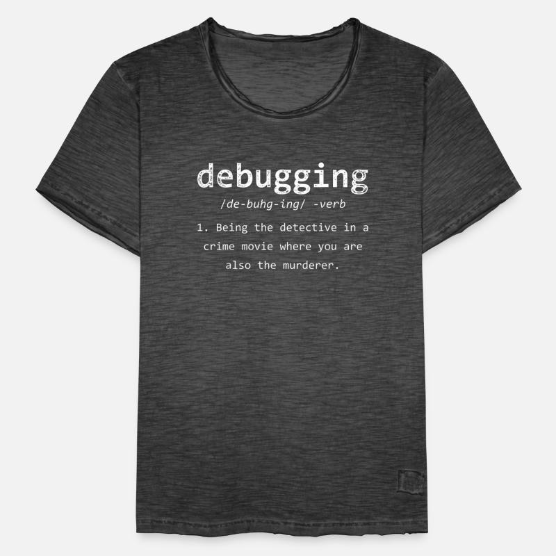 Debugging Lustiges Programmierer Definition Männer Vintage T-Shirt