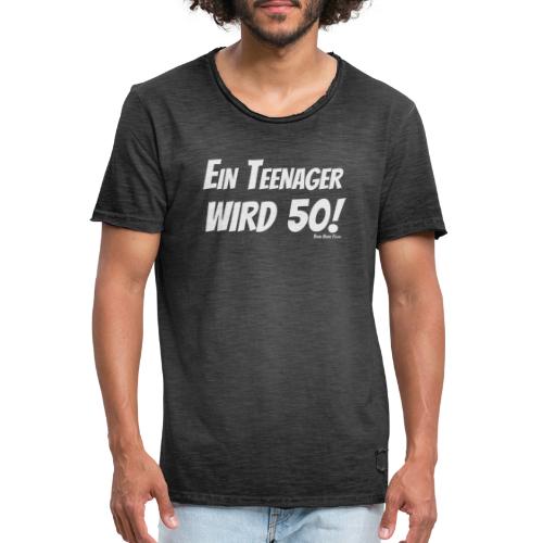Shirt Teenager wird 50 hell - Männer Vintage T-Shirt