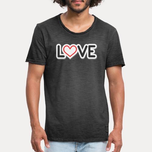 Love - Männer Vintage T-Shirt
