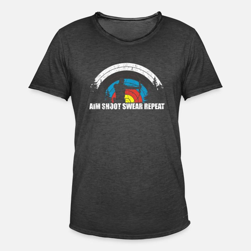 Spaß Bogenschießen Bogenjäger Bogenjagd Bogenjagd - Männer Vintage T-Shirt - Vintage Schwarz