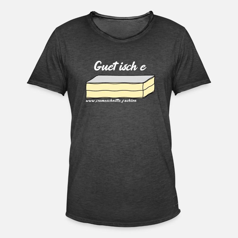 Guet isch e Cremeschnitte - Männer Vintage T-Shirt - Vintage Schwarz