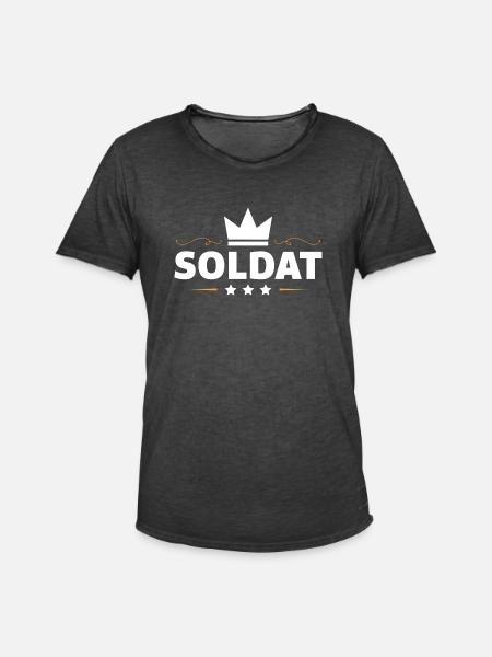 Soldat Beruf - Männer Vintage T-Shirt - Vintage Schwarz