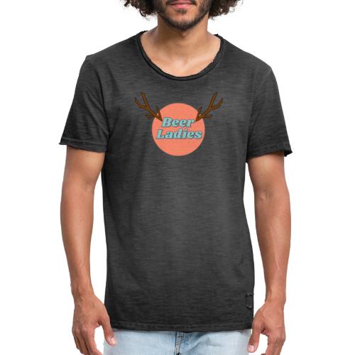 Antlers coral - Men's Vintage T-Shirt
