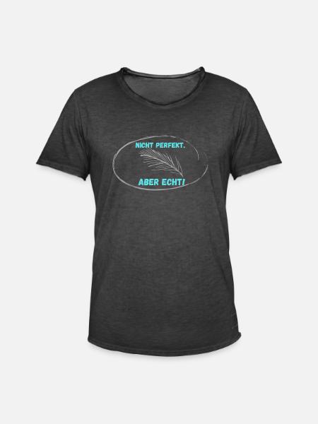 Pas PARFAIT, mais réel ! - T-shirt vintage Homme - noir vintage