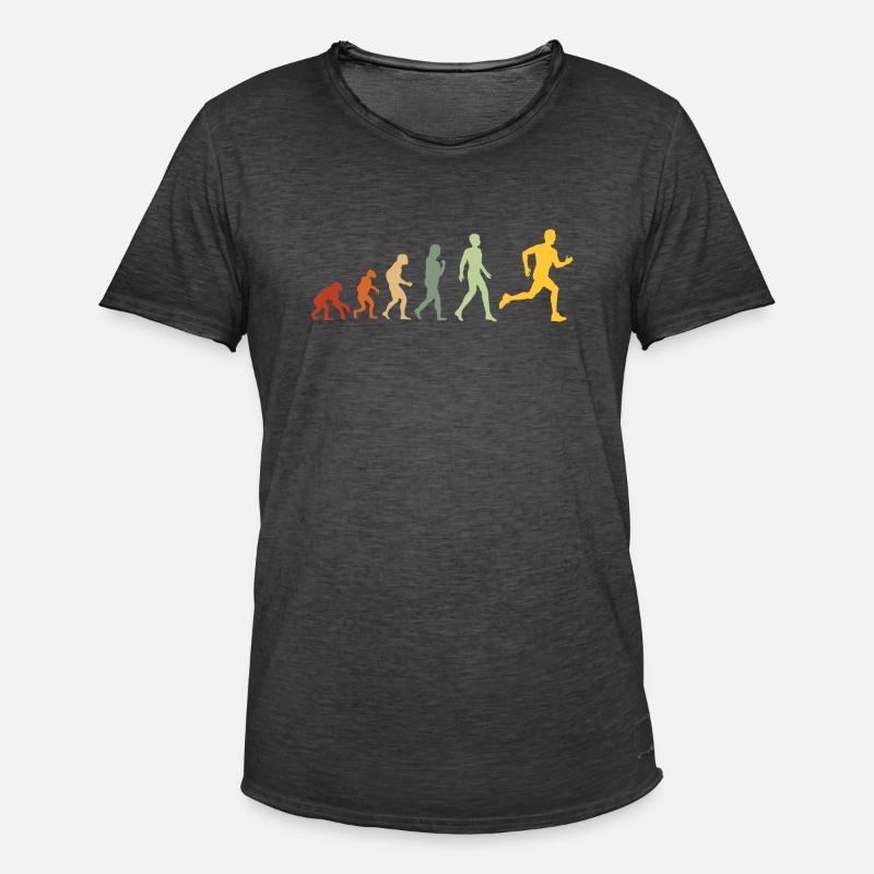 Évolution à triathlon - Running Evolution - T-shirt vintage Homme - noir vintage