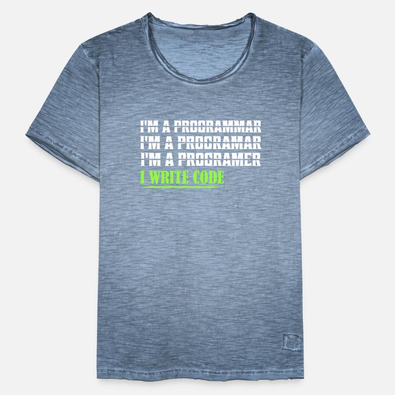 I'm A Programmar ........ I Write Code Coding Soft Männer Vintage T-Shirt