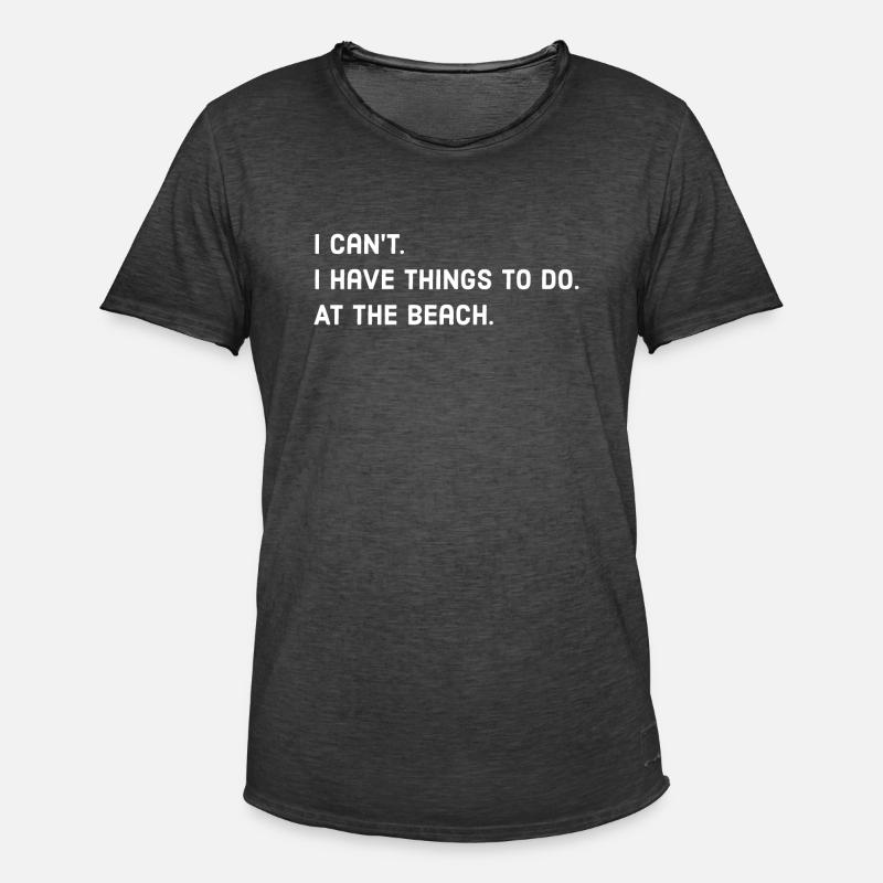 Strand Spruch - Männer Vintage T-Shirt - Vintage Schwarz