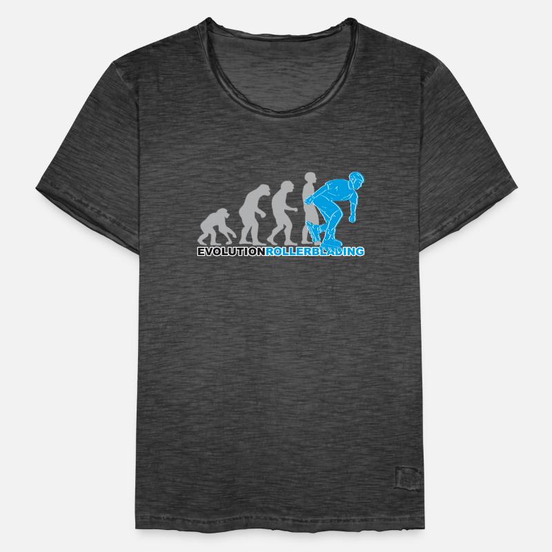 evolution rollerblading, inline skates, skating Men's Vintage T-Shirt