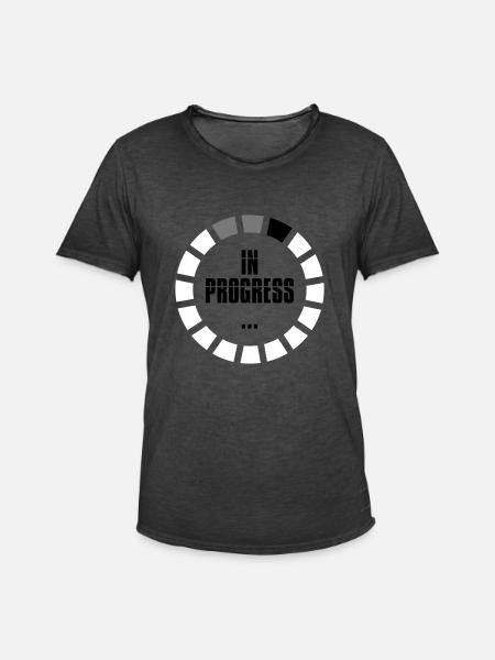 igangværende indlæsningstegn ringcirkelindlæsning bliver a - Herre vintage T-shirt - vintage-sort