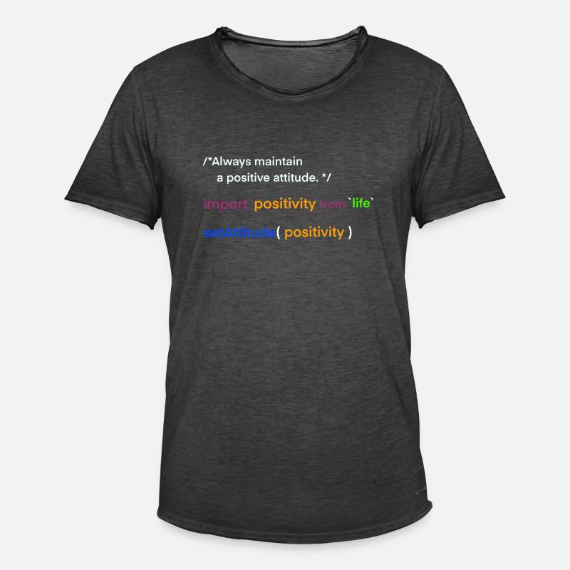 Programmiere dein Leben - Männer Vintage T-Shirt - Vintage Schwarz