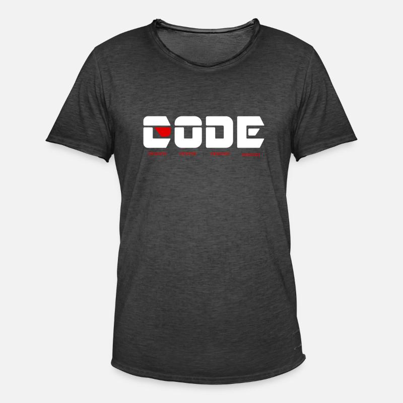 Code mscRedDesign binär light - Männer Vintage T-Shirt - Vintage Schwarz
