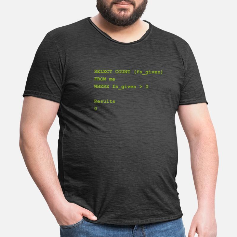 Select count geschenk Programming Informatique T-shirt vintage Homme
