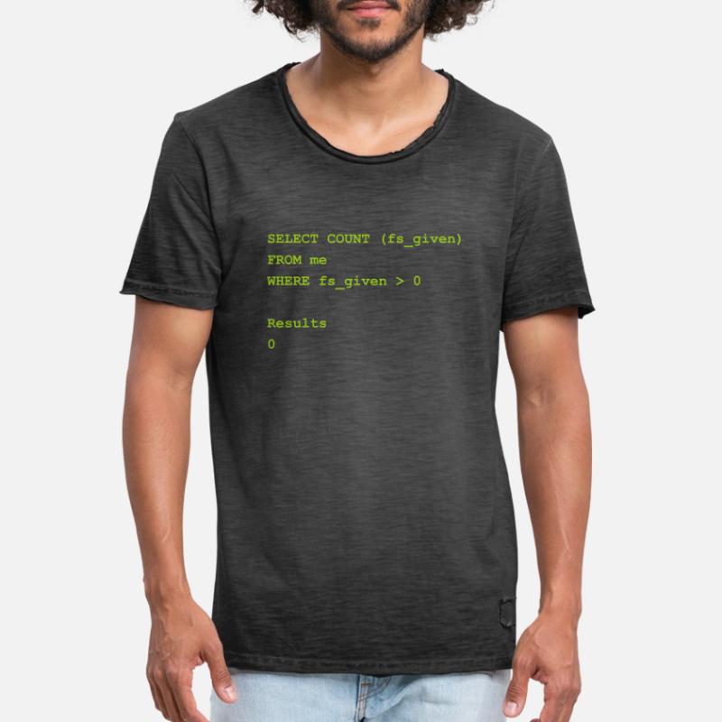 Select count geschenk Programming Informatique T-shirt vintage Homme