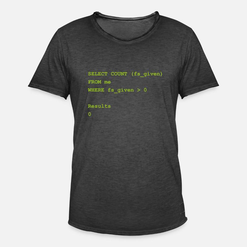 Select count Gift Programming Computer Science - Men's Vintage T-Shirt - washed black