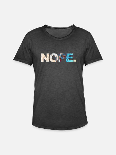 NOPE - sei kein ja-Sager! - Männer Vintage T-Shirt - Vintage Schwarz