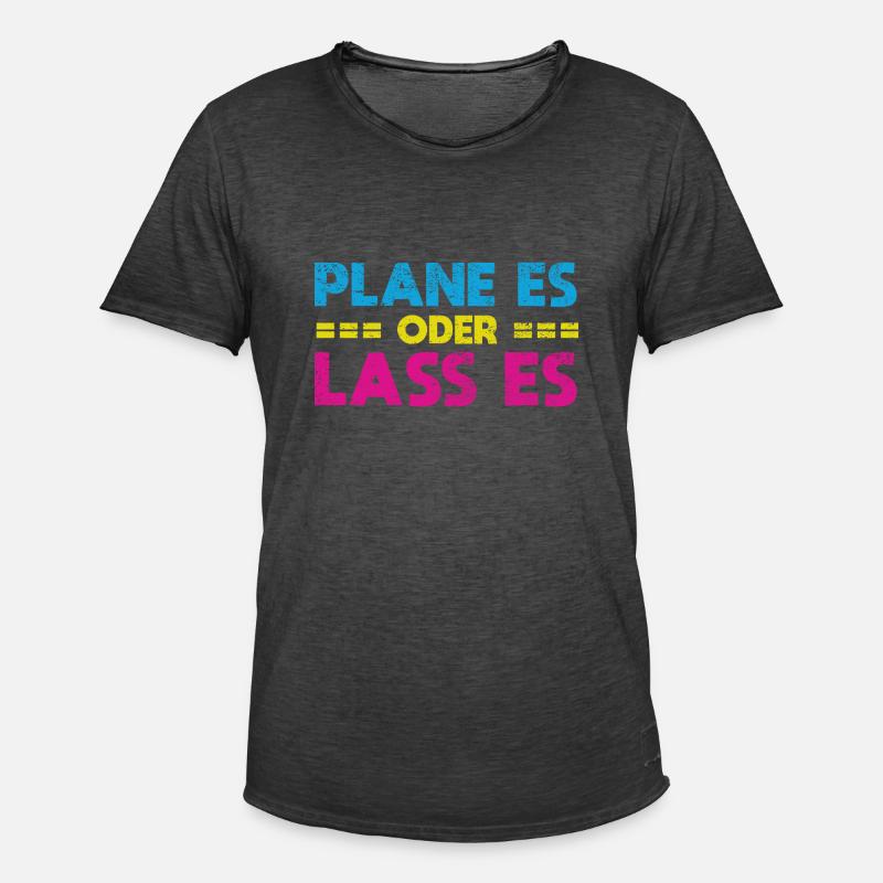Plane Es Oder Lass Es - Männer Vintage T-Shirt - Vintage Schwarz