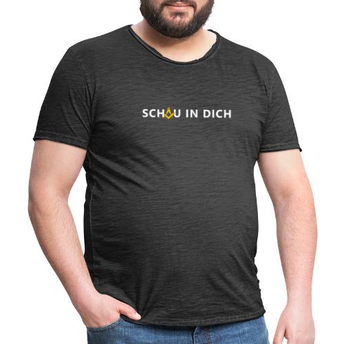 Schau in dich Freimaurer - Lehrlingsgrad - Männer Vintage T-Shirt