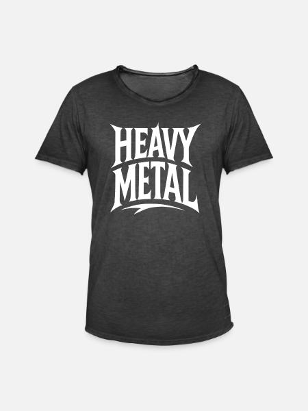 Heavy-Metal-Logo - Männer Vintage T-Shirt - Vintage Schwarz