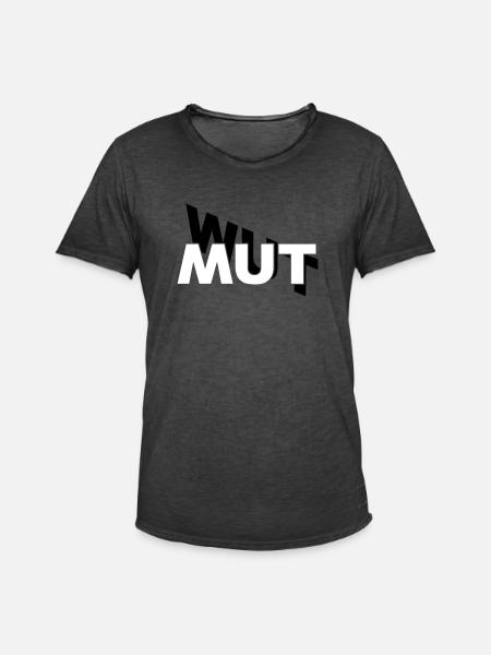 Mut hilft gegen Wut - Männer Vintage T-Shirt - Vintage Schwarz