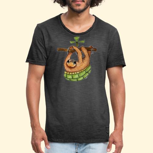 Le paresseux-tortue à hélice - T-shirt vintage Homme