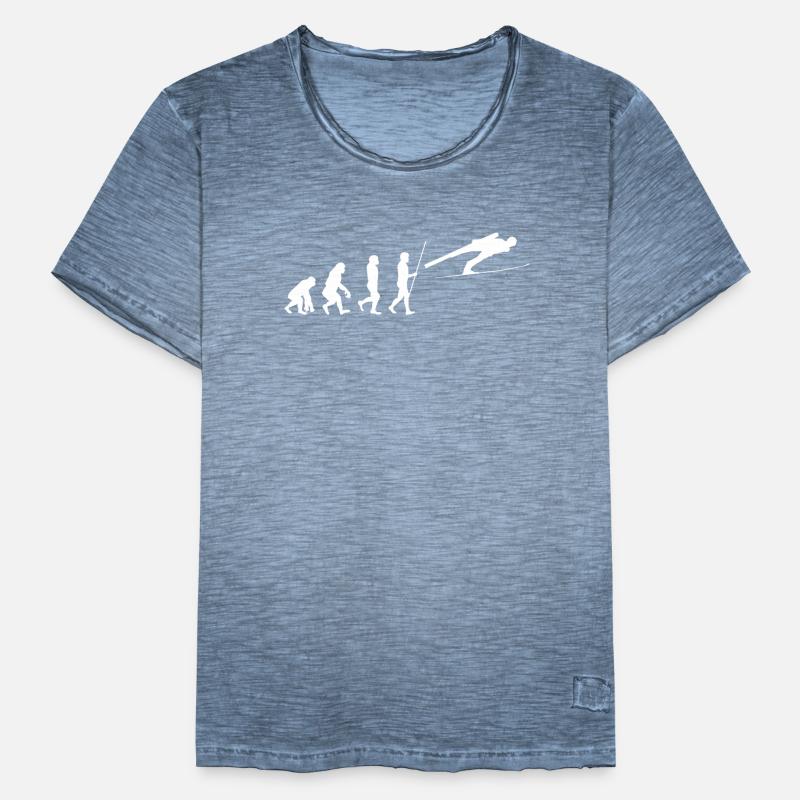 Saut à ski Evolution T-shirt vintage Homme