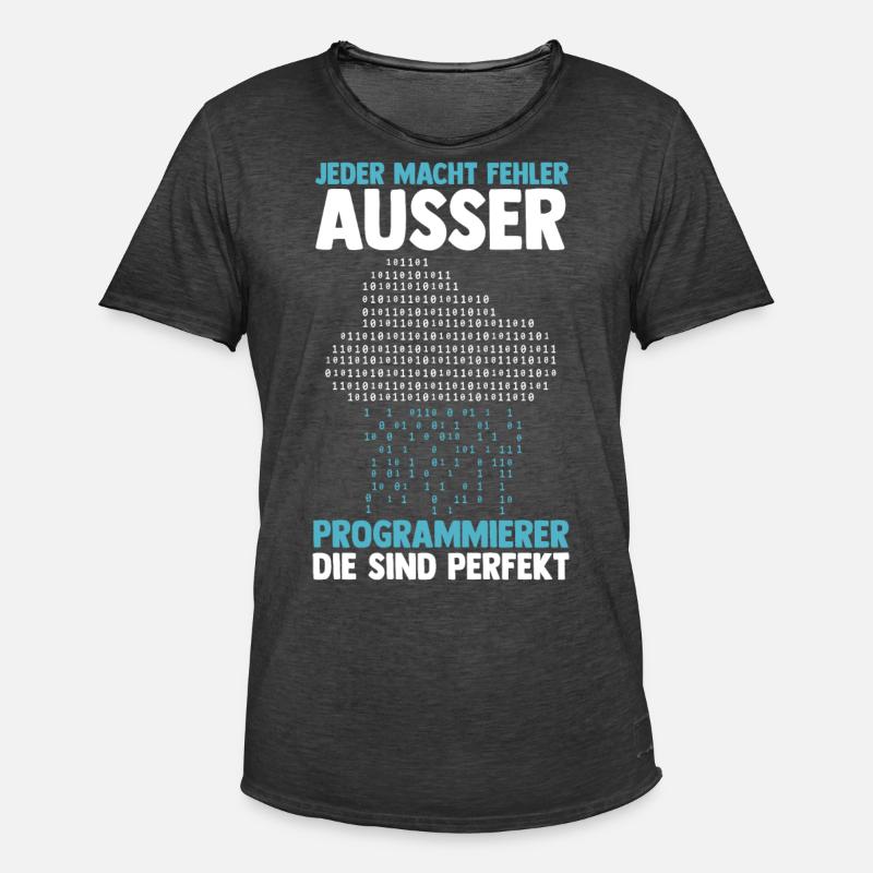 Programmieren Entwickler Coder Programmierer - Männer Vintage T-Shirt - Vintage Schwarz
