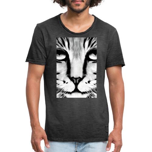 SIIKALINE CAT FACE - Vintage-T-shirt herr