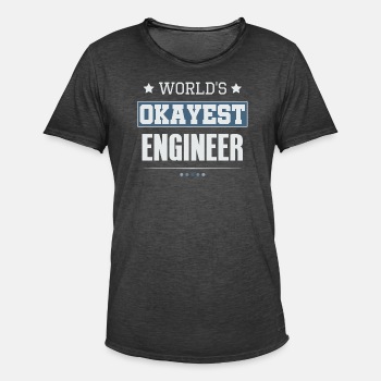 World's Okayest Engineer - Vintage T-shirt for men