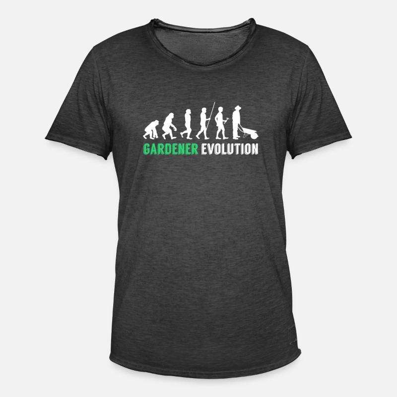 Gardener Evolution - Männer Vintage T-Shirt - Vintage Schwarz
