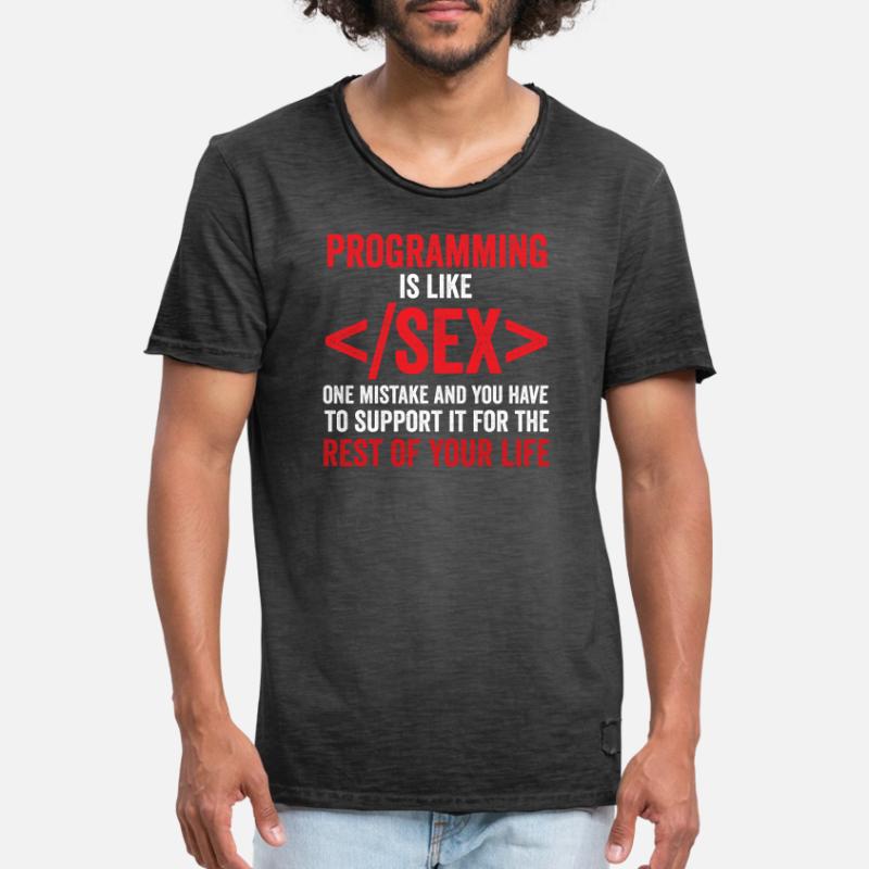 Debugging Programmierer Informatik Computer Nerd Männer Vintage T-Shirt