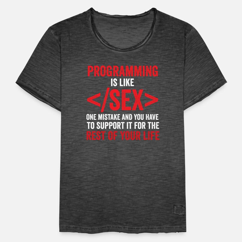 Debugging Programmierer Informatik Computer Nerd Männer Vintage T-Shirt