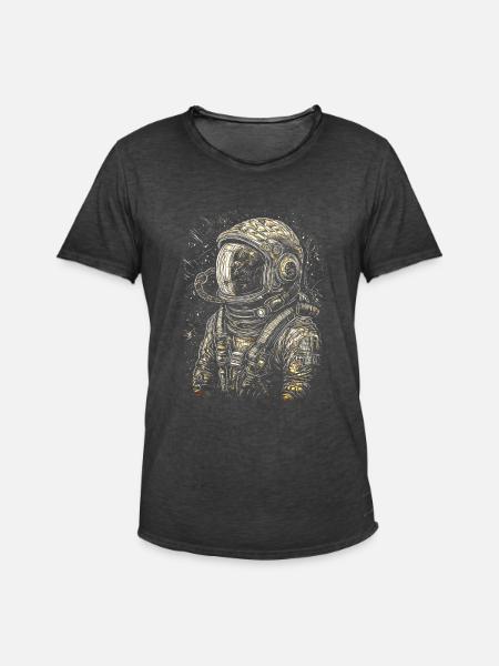 Astronaut in retro look - Men's Vintage T-Shirt - washed black
