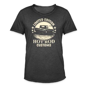 Hot rod - T-shirt vintage Homme - noir vintage - Devant - Jose (178cm)