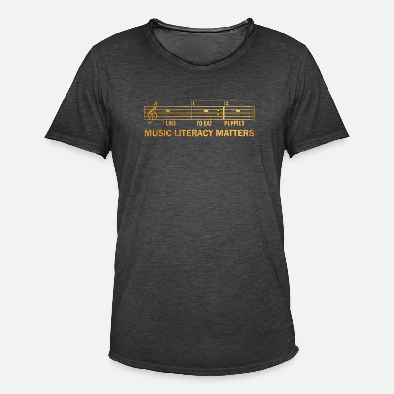 Musikkompetenz ist wichtig - Männer Vintage T-Shirt - Vintage Schwarz
