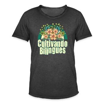 Cultivando Bilingües Spanischlehrer Bekleidung - Männer Vintage T-Shirt - Vintage Schwarz - Vorne - Jose (178cm)