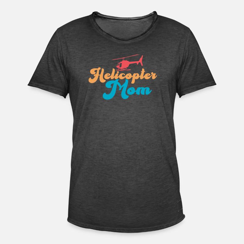 Helikopter Eltern Lustige Helikoptermutter - Männer Vintage T-Shirt - Vintage Schwarz