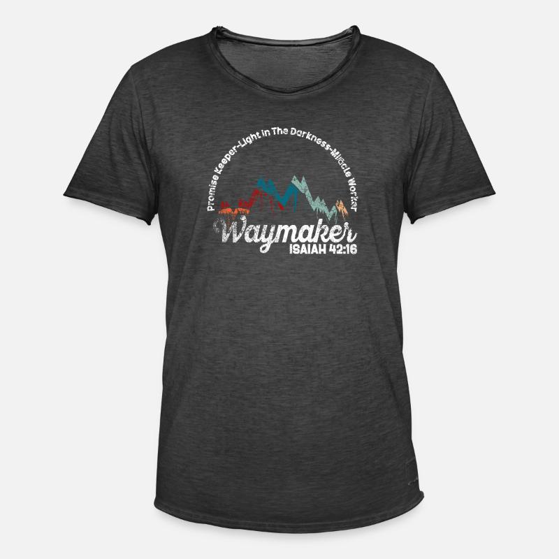 Wegweiser, Versprechenshüter, Wundertäter - Männer Vintage T-Shirt - Vintage Schwarz