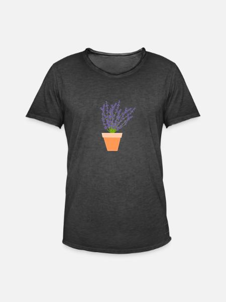 Lavendel - Männer Vintage T-Shirt - Vintage Schwarz