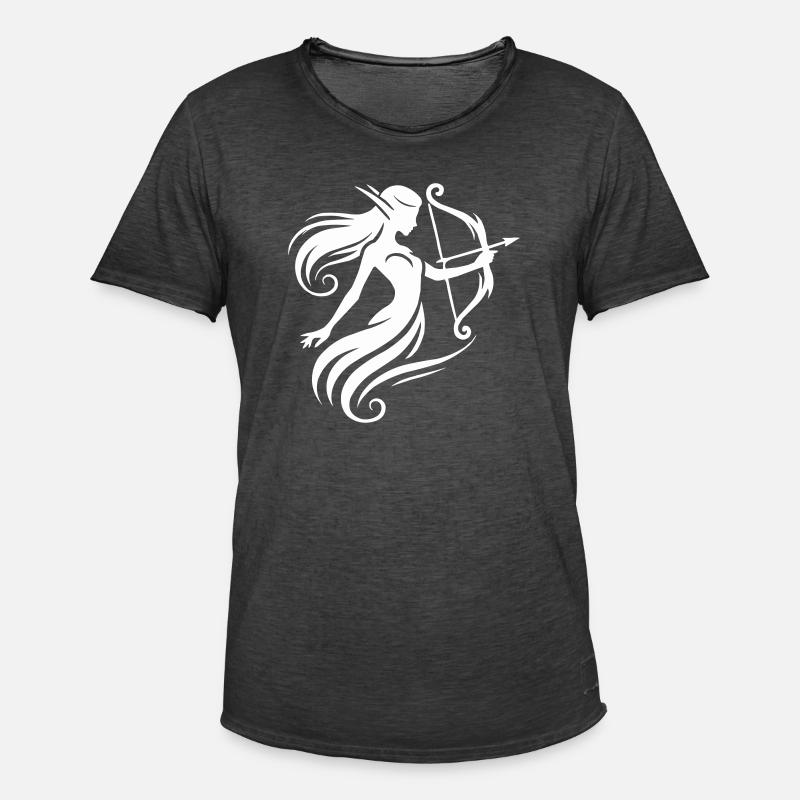 elfe pfeil und bogen - Männer Vintage T-Shirt - Vintage Schwarz