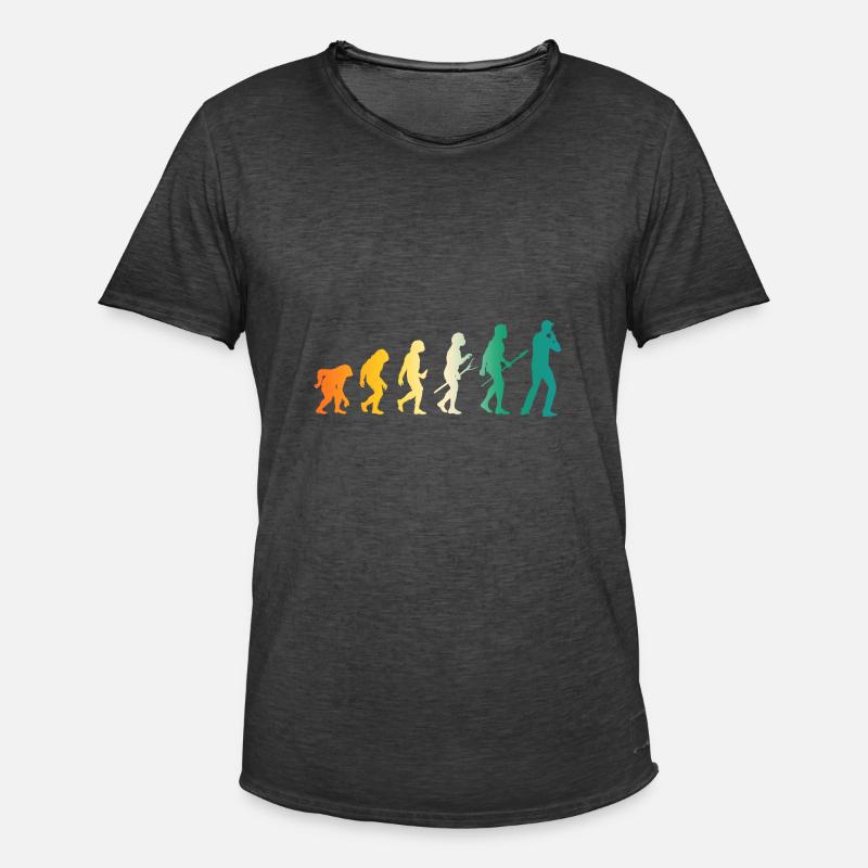 Harmonica Evolution Harmonica - Men's Vintage T-Shirt - washed black