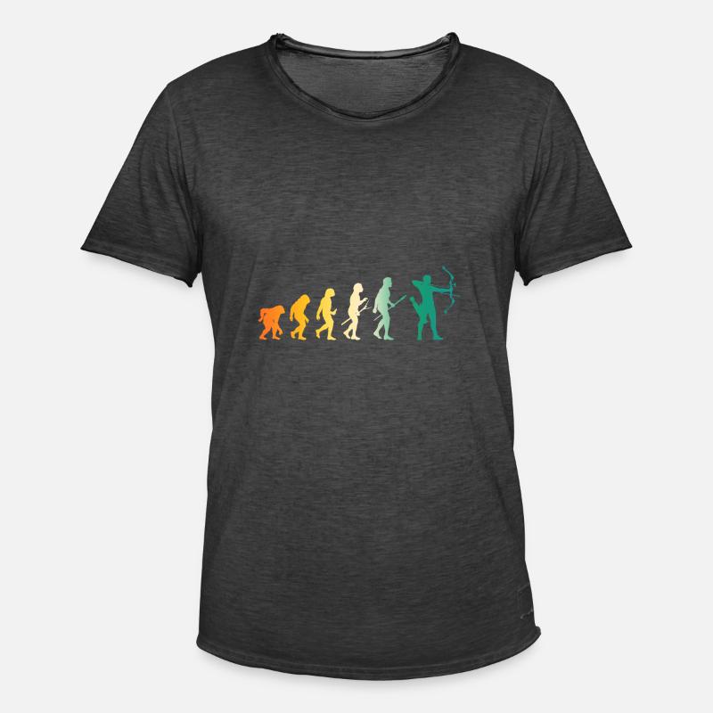Archer Evolution Archery - Men's Vintage T-Shirt - washed black